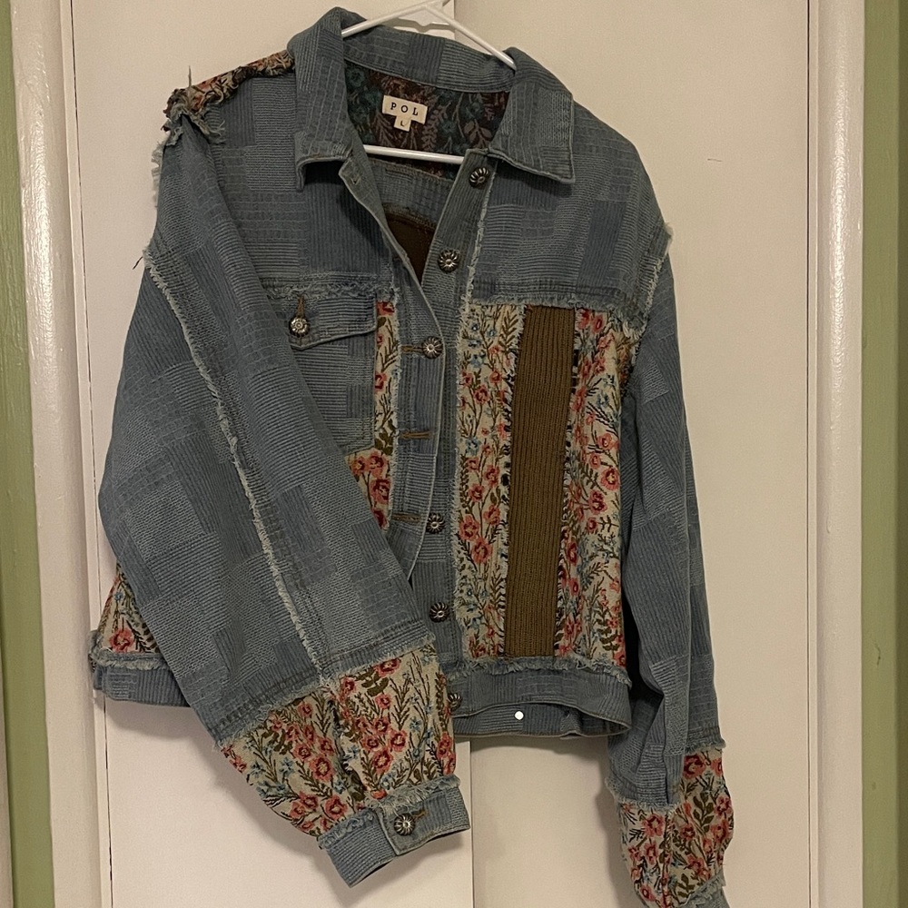 Pol Multicolor Patchwork Jacket Women’s Large - image 5